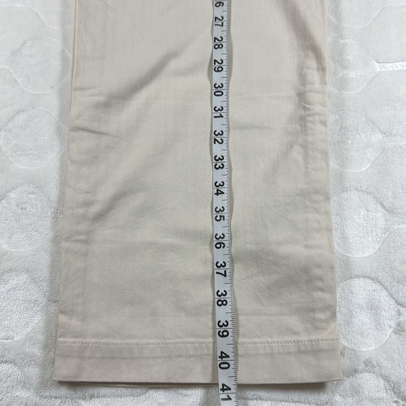 Madewell Womens Baggy Utility Pants Cream High Waisted Wide Leg Cotton Size 28 - Picture 8 of 14